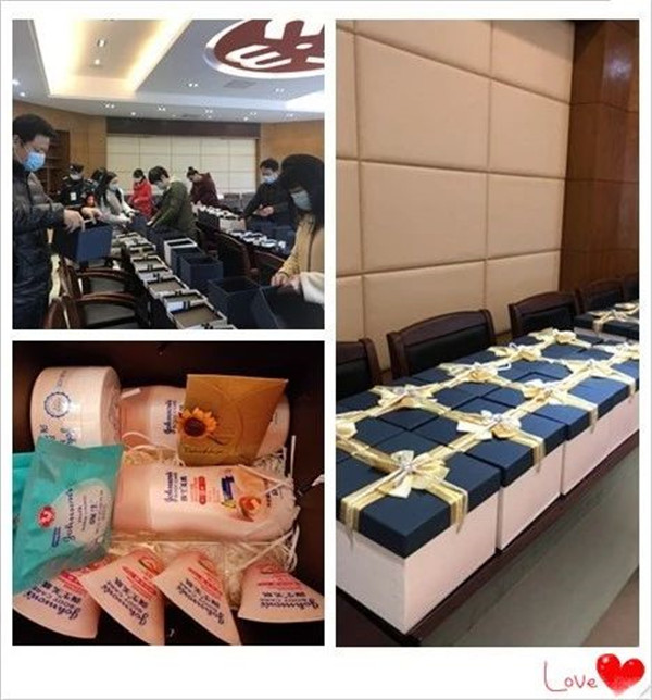 3市妇联还采购一批护手霜、爽身粉、润肤乳等物品，特别定制成暖心礼盒，作为“三八”节礼物发往武汉、黄冈等地，为衡阳援鄂94名医务工作者送去关爱和祝福。.jpg